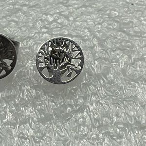 Stainless steel tree of life stud  earrings.